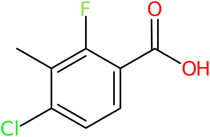 CAS: 153556-55-9 | 4-Chloro-2-fluoro-3-methylbenzoic acid, >97%, NX25989