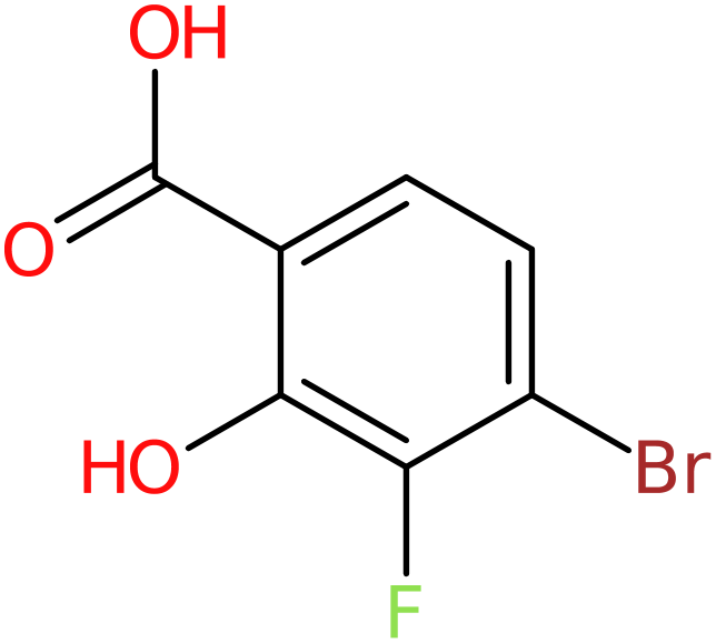 CAS: 1429321-82-3 | 4-Bromo-3-fluoro-2-hydroxybenzoic acid, >97%, NX24071