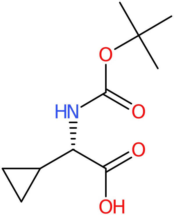 CAS: 155976-13-9 | (2S)-2-Amino-2-cyclopropylethanoic acid, N-BOC protected, NX26349