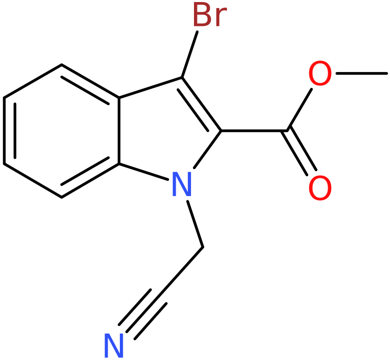 CAS: 924869-15-8 | Methyl 3-bromo-1-(cyanomethyl)-1H-indole-2-carboxylate, NX69133