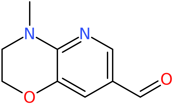 CAS: 921938-80-9 | 3,4-Dihydro-4-methyl-2H-pyrido[3,2-b][1,4]oxazine-7-carboxaldehyde, >95%, NX69024