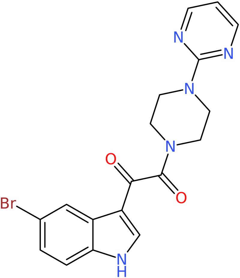 CAS: 256417-42-2 | 1-(5-Bromo-1H-indol-3-yl)-2-[4-(pyrimidin-2-yl)piperazin-1-yl]ethane-1,2-dione, NX38019