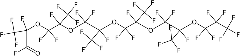 CAS: 13252-15-8 | Perfluoro-2,5,8,11,14-pentamethyl-3,6,9,12,15-pentaoxaoctadecanoyl fluoride, >90%, NX21096