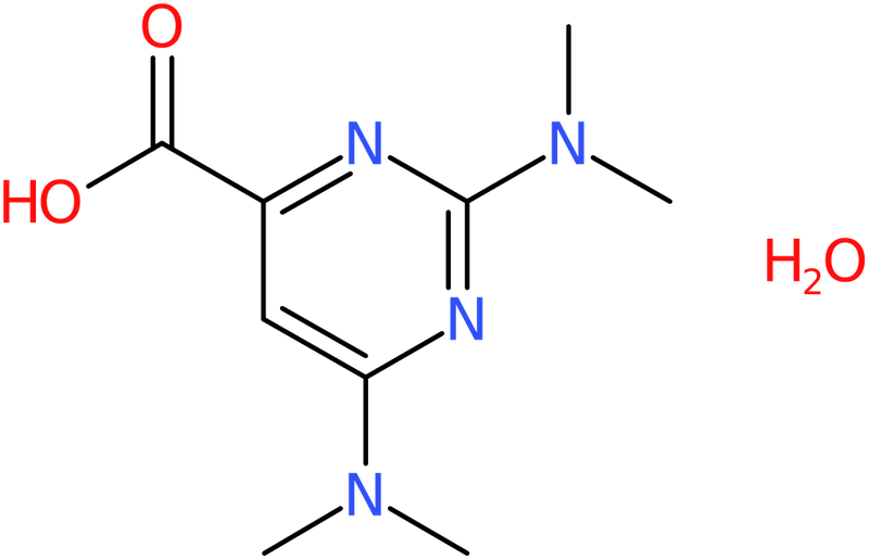 CAS: 1052402-84-2 | 2,6-Bis(dimethylamino)pyrimidine-4-carboxylic acid monohydrate, >95%, NX12534