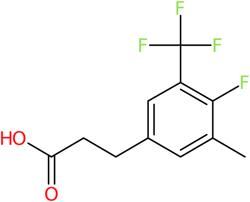 CAS: 1373920-73-0 | 3-[4-Fluoro-3-methyl-5-(trifluoromethyl)phenyl]propionic acid, >97%, NX22587