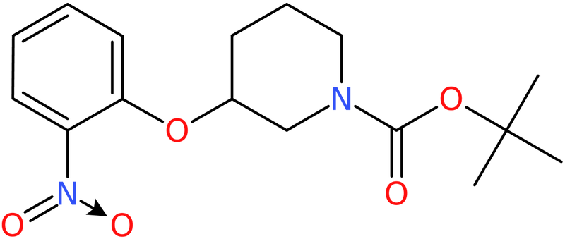 CAS: 690632-67-8 | 3-(2-Nitrophenoxy)piperidine, N1-BOC protected, >97%, NX58398