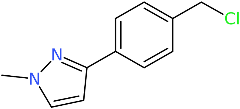 CAS: 916766-83-1 | 3-[4-(Chloromethyl)phenyl]-1-methyl-1H-pyrazole, >97%, NX68824