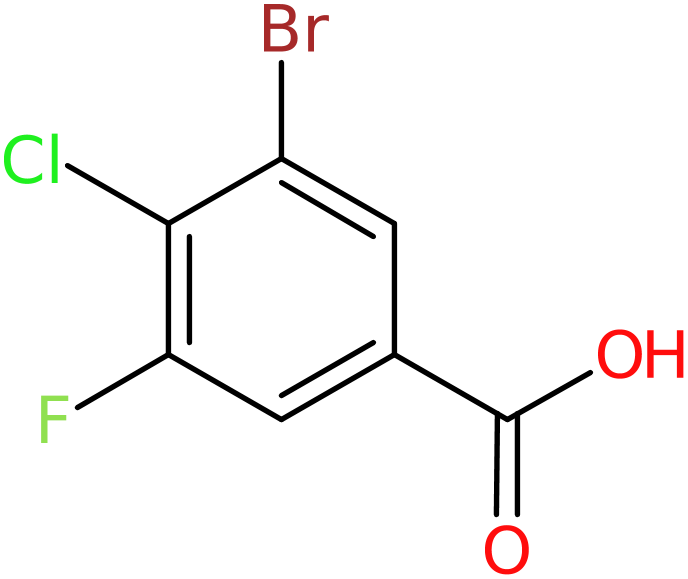 CAS: 1357942-87-0 | 3-bromo-4-chloro-5-fluorobenzoic acid, >97%, NX22164