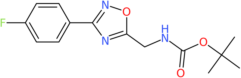 CAS: 1053656-53-3 | 5-(tert-Butyloxycarbonyamino)methyl-3-(4-fluorophenyl)-[1,2,4]oxadiazole, NX12615