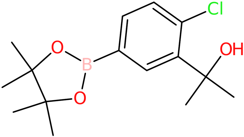 CAS: 885069-30-7 | 2-[2-Chloro-5-(4,4,5,5-tetramethyl-1,3,2-dioxaborolan-2-yl)phenyl]propan-2-ol, NX66257