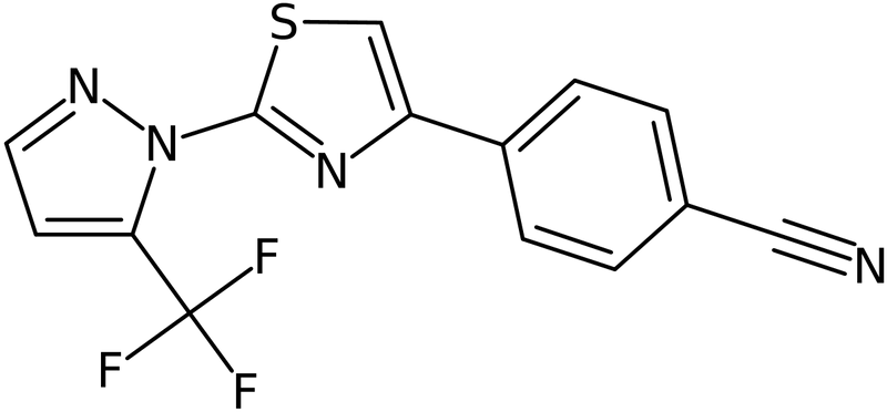 CAS: 1227954-96-2 | 4-{2-[5-(Trifluoromethyl)-1H-pyrazol-1-yl]-1,3-thiazol-4-yl}benzonitrile, NX18282