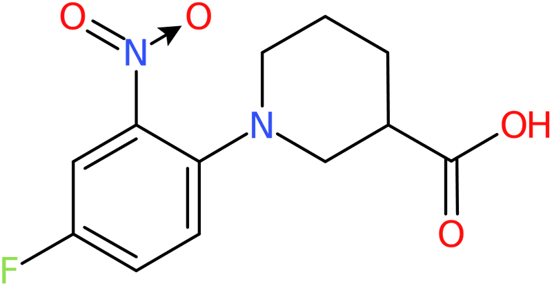 CAS: 874800-66-5 | 1-(4-Fluoro-2-nitrophenyl)piperidine-3-carboxylic acid, NX65610