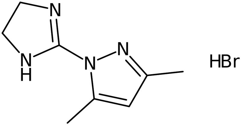 CAS: 132369-02-9 | 1-(4,5-Dihydro-1H-imidazol-2-yl)-3,5-dimethyl-1H-pyrazole hydrobromide, NX21034