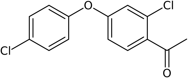 CAS: 119851-28-4 | 1-[2-Chloro-4-(4-chlorophenoxy)phenyl]ethan-1-one, >98%, NX16664