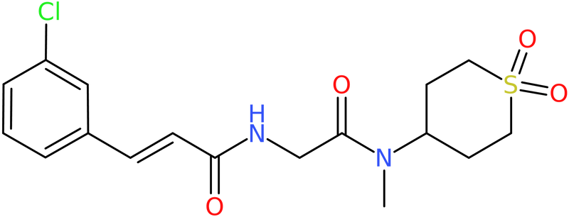 CAS: 1550008-55-3 | (E)-3-(3-chlorophenyl)-N-(2-((1,1-dioxidotetrahydro-2H-thiopyran-4-yl)(methyl)amino)-2-oxoethyl)acry, NX26232