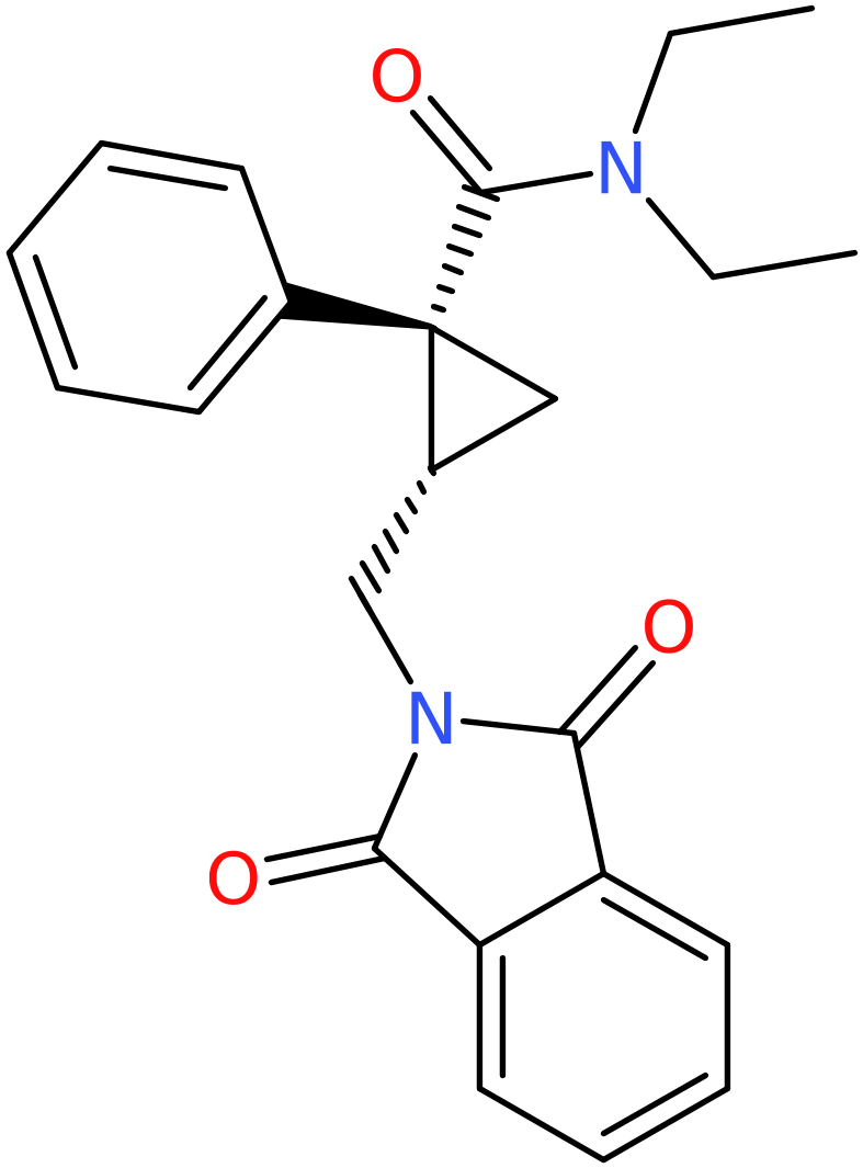 CAS: 105310-75-6 | (1R,2S)-2-[(1,3-Dioxo-1,3-dihydro-2H-isoindol-2-yl)methyl]-N,N-diethyl-1-phenylcyclopropanecarboxami, >95%, NX12559