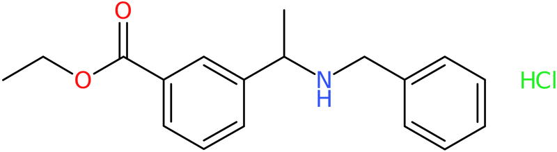 Ethyl 3-[1-(benzylamino)ethyl]benzoate hydrochloride, NX74253