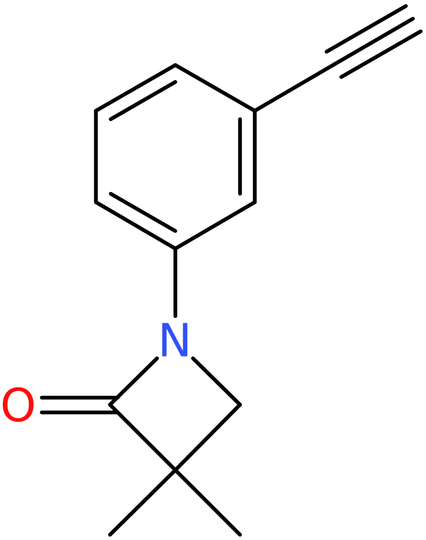 CAS: 886361-64-4 | 3,3-Dimethyl-1-(3-ethynylphenyl)azetidin-2-one, NX66582