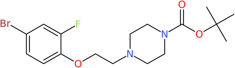 CAS: 1227955-15-8 | tert-Butyl 4-[2-(4-bromo-2-fluorophenoxy)ethyl]piperazine-1-carboxylate, NX18294