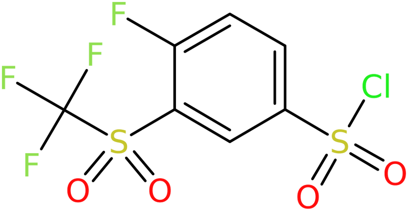 CAS: 1027345-07-8 | 4-Fluoro-3-[(trifluoromethyl)sulphonyl]benzenesulphonyl chloride, NX11655