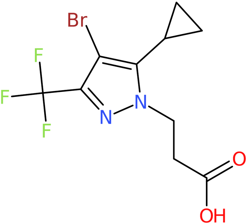 CAS: 1001518-96-2 | 3-[4-Bromo-5-cyclopropyl-3-(trifluoromethyl)-1H-pyrazol-1-yl]propanoic acid, NX10269