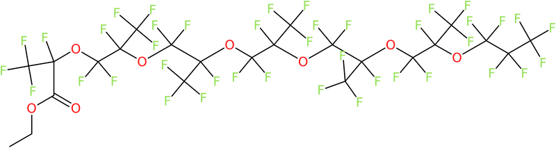 CAS: 121368-60-3 | Ethyl perfluoro-2,5,8,11,14,17-hexamethyl-3,6,9,12,15,18-hexaoxaeicosanoate, >95%, NX17563