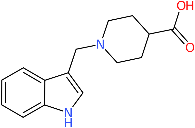 CAS: 100957-76-4 | 1-(1H-Indol-3-ylmethyl)piperidine-4-carboxylic acid, NX10824