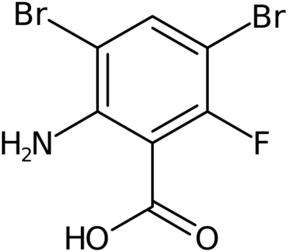 CAS: 175135-10-1 | 2-Amino-3,5-dibromo-6-fluorobenzoic acid, >98%, NX29091