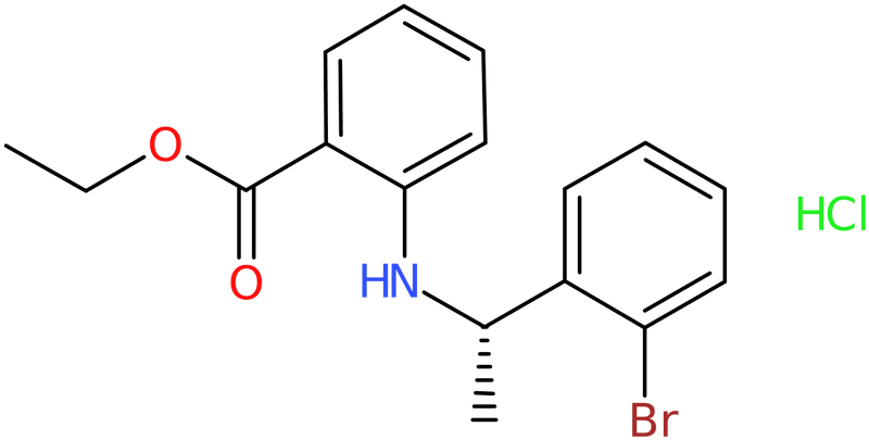 Ethyl 2-[[(1S)-1-(2-bromophenyl)ethyl]amino]benzoate hydrochloride, NX74213