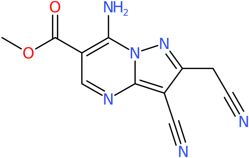 CAS: 886361-35-9 | Methyl 7-amino-3-cyano-2-(cyanomethyl)pyrazolo[1,5-a]pyrimidine-6-carboxylate, NX66562