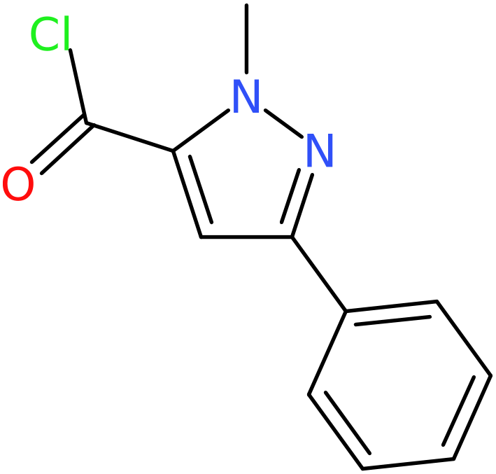 CAS: 864068-95-1 | 1-Methyl-3-phenyl-1H-pyrazole-5-carbonyl chloride, >97%, NX64734