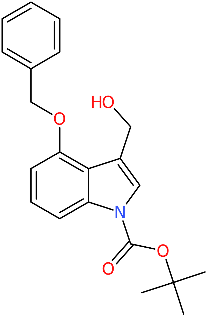 CAS: 914349-09-0 | 4-Benzyloxy-3-hydroxymethylindole, N-BOC protected, >95%, NX68536