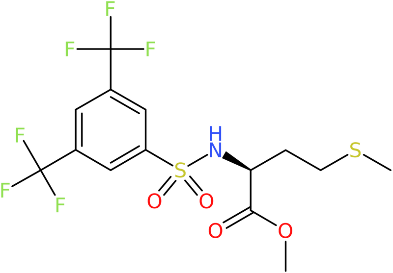 CAS: 175202-21-8 | Methyl (2S)-2-({[3,5-bis(trifluoromethyl)phenyl]sulphonyl}amino)-4-(methylthio)butanoate, >97%, NX29213