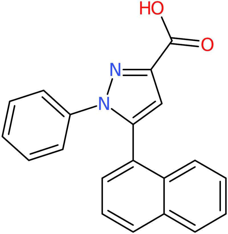 CAS: 957320-23-9 | 5-Naphth-1-yl-1-phenyl-1H-pyrazole-3-carboxylic acid, NX71213