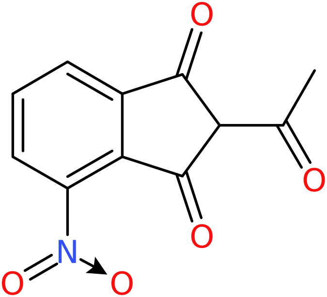 CAS: 25125-04-6 | 2-Acetyl-4-nitroindane-1,3-dione, NX37629