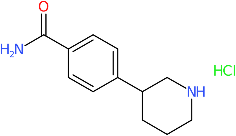 CAS: 1337644-09-3 | 4-(Piperidin-3-yl)benzamide hydrochloride, >97%, NX21410