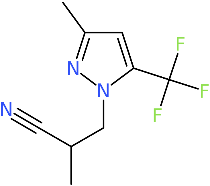 CAS: 1006352-92-6 | 2-Methyl-3-[3-methyl-5-(trifluoromethyl)-1H-pyrazol-1-yl]propanenitrile, NX10662