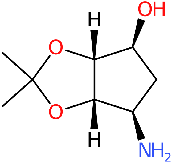 CAS: 155899-66-4 | (3aR,4S,6R,6aS)-6-Amino-2,2-dimethyltetrahydro-3ah-cyclopenta[d][1,3]dioxol-4-ol, >97%, NX26337