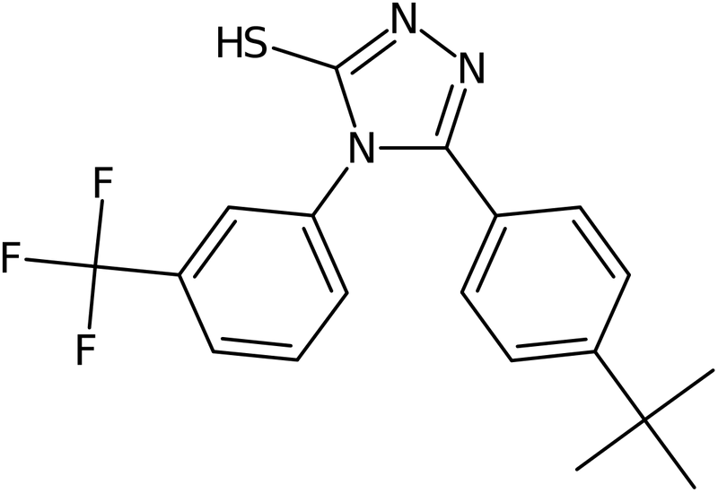 CAS: 261633-26-5 | 5-(4-tert-Butylphenyl)-4-[3-(trifluoromethyl)phenyl]-1,2,4-triazole-3-thiol, NX38315