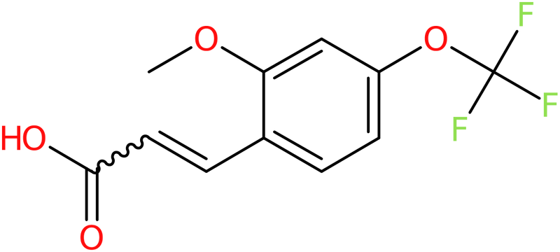 CAS: 1262019-21-5 | 2-Methoxy-4-(trifluoromethoxy)cinnamic acid, >97%, NX19674