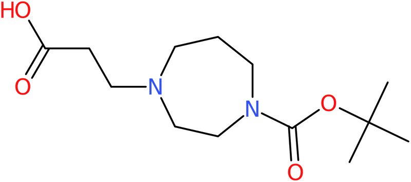 CAS: 874801-64-6 | 3-[4-(tert-Butoxycarbonyl)homopiperazin-1-yl]propanoic acid, NX65618