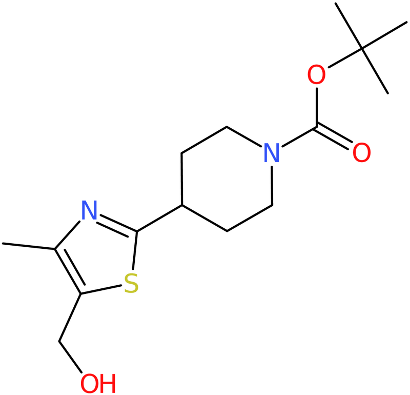 CAS: 857283-66-0 | 4-[5-(Hydroxymethyl)-4-methyl-1,3-thiazol-2-yl]piperidine, N1-BOC protected, NX64354