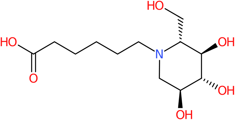 CAS: 79206-51-2 | 6-[(2R,3R,4R,5S)-2-(Hydroxymethyl)-3,4,5-trihydroxypiperidin-1-yl]hexanoic acid, NX62153