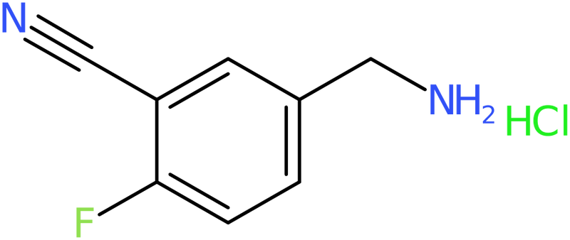 CAS: 1638487-42-9 | 5-(Aminomethyl)-2-fluorobenzonitrile hydrochloride, >97%, NX27605