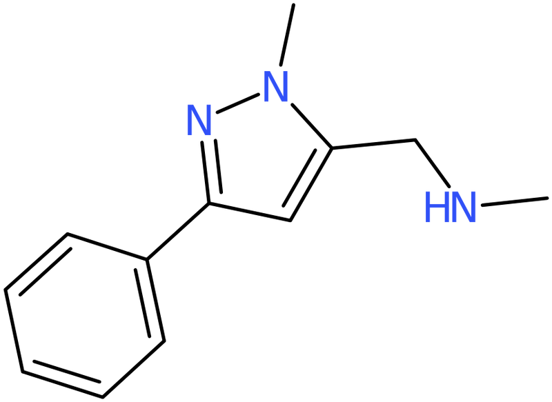 CAS: 864068-98-4 | 1-Methyl-5-[(methylamino)methyl]-3-phenyl-1H-pyrazole, >97%, NX64737