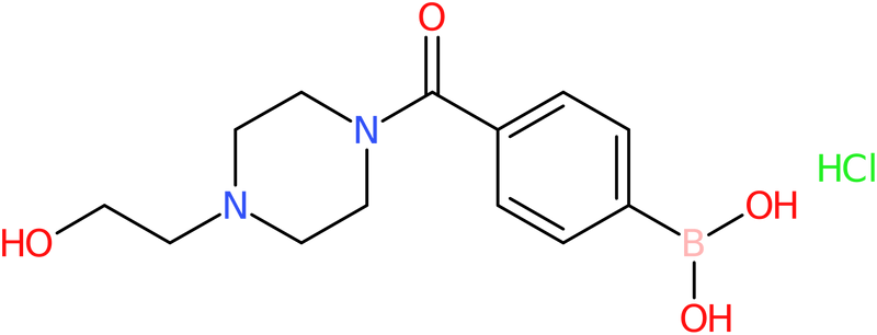 CAS: 913835-44-6 | 4-{[4-(2-Hydroxyethyl)piperazin-1-yl]carbonyl}benzeneboronic acid hydrochloride, >97%, NX68403