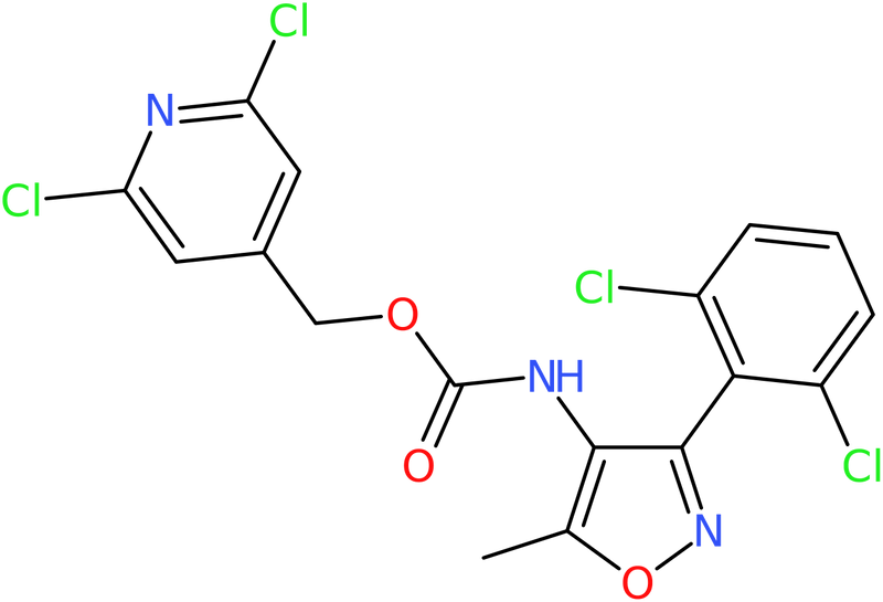 CAS: 261622-75-7 | (2,6-Dichloropyridin-4-yl)methyl [3-(2,6-dichlorophenyl)-5-methylisoxazol-4-yl]carbamate, NX38309