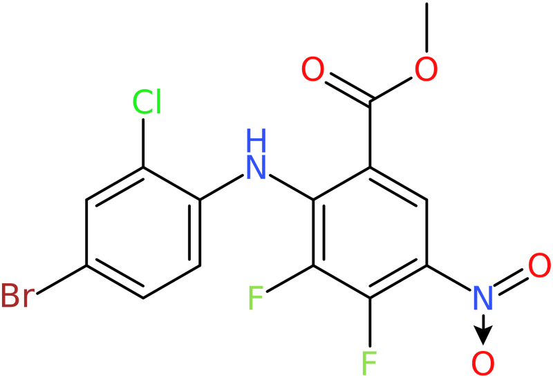 CAS: 1582770-01-1 | Methyl 2-[(4-bromo-2-chlorophenyl)amino]-3,4-difluoro-5-nitrobenzoate, NX26667