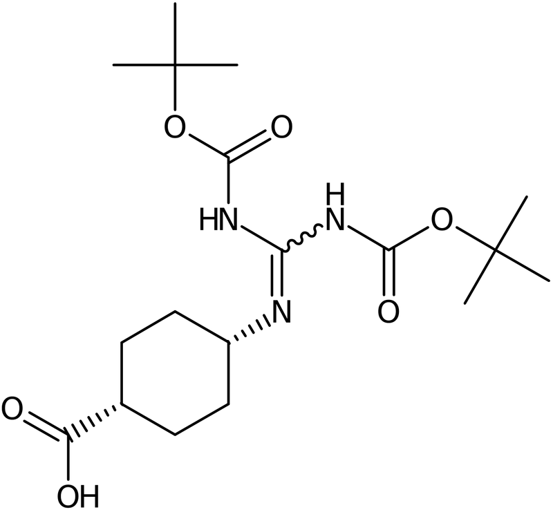 CAS: 1263045-22-2 | 4-cis-[(Boc)2-Guanidino]cyclohexane carboxylic acid, >98%, NX19703