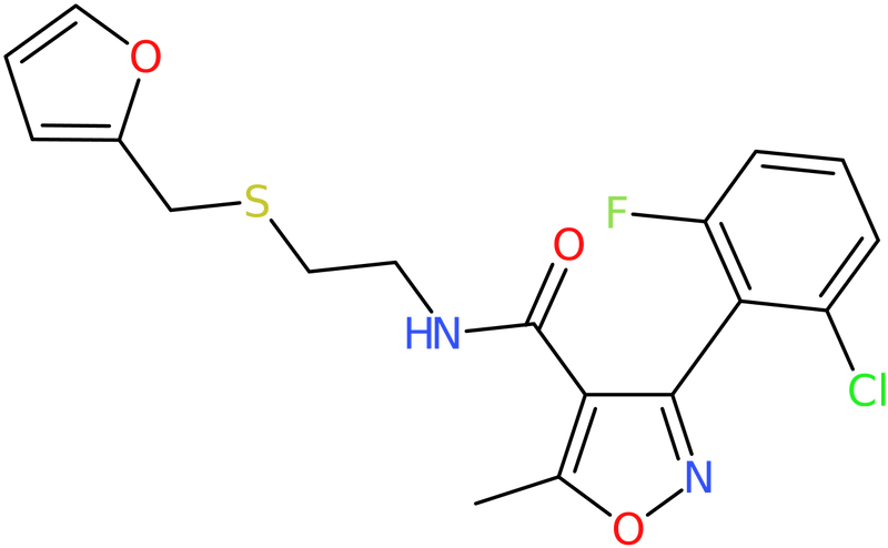 CAS: 680211-94-3 | 3-(2-Chloro-6-fluorophenyl)-N-(2-{[(fur-2-yl)methyl]sulphanyl}ethyl)-5-methylisoxazole-4-carboxamide, NX57994